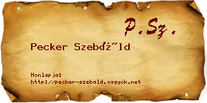 Pecker Szebáld névjegykártya